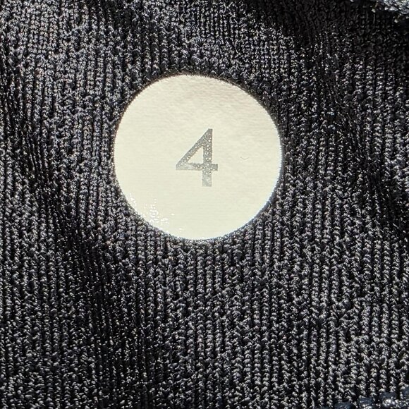 Lululemon Run Excel Crop Pants Womens 4 Pink Black Stripe Luxtreme Gel Pockets - Picture 4 of 10